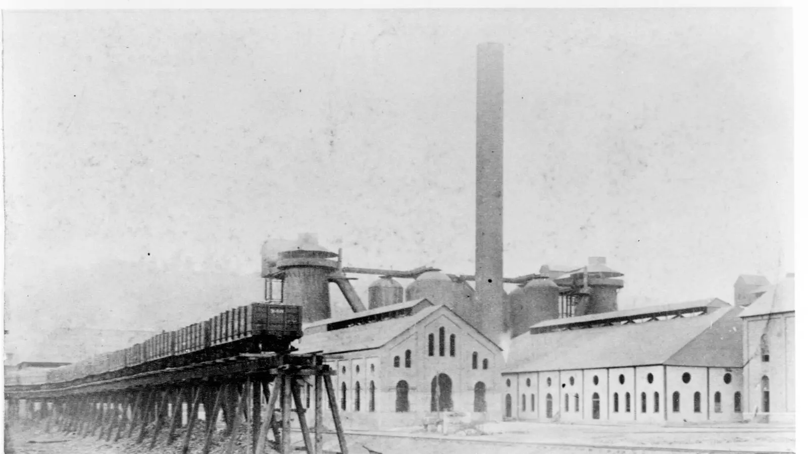 Blast furnaces F and G at the Edgar Thomson Works, 1886.