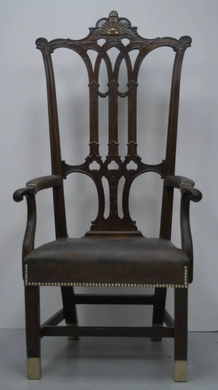 The chair John Folwell made in 1779 for the Pennsylvania Assembly. Washington sat in it all summer as President of the Convention.