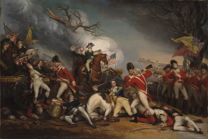 The Death of General Mercer at the Battle of Princeton, 3 January 1777 (John Trumbull).
