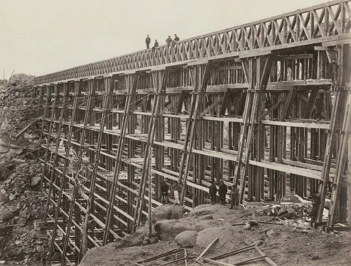 The Union Pacific's timber bridge over Dale Creek in the Wyoming Black Hills