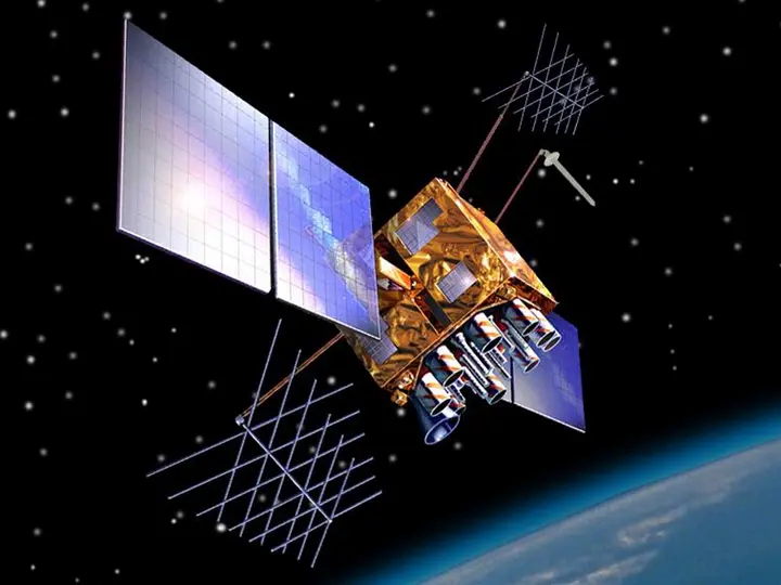GPS Block IIR-M satellite in orbit (artist's impression)