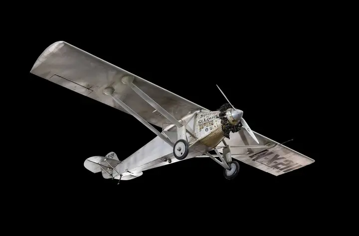 The Spirit of St. Louis today at the Smithsonian's National Air and Space Museum in Washington.