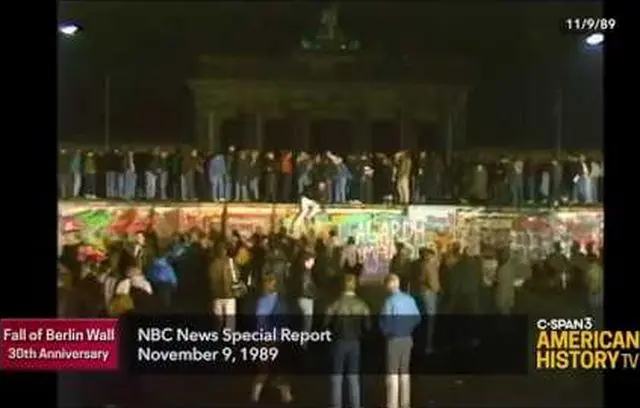 Video thumbnail: NBC News special report from the Wall, 9 November 1989