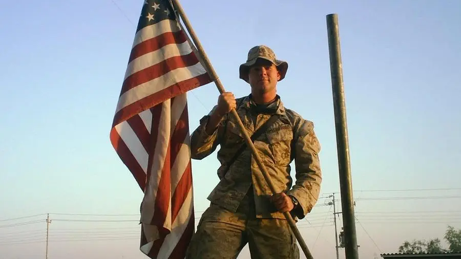 A frame from the Marine Corps film marking the 20th anniversary of the Second Battle of Fallujah.