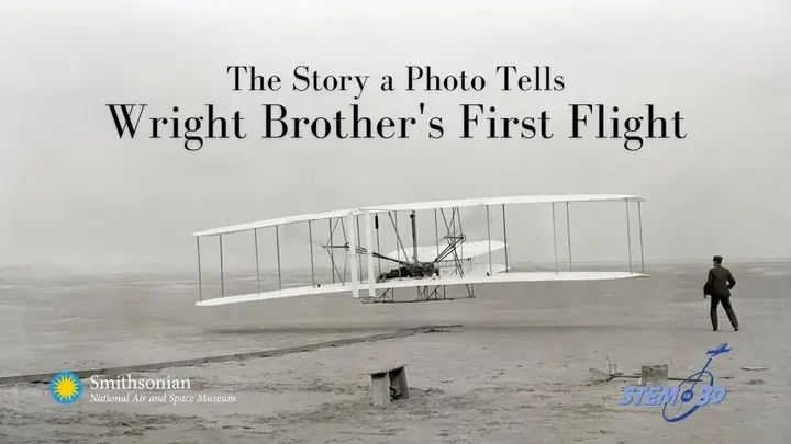 Title card for the Smithsonian video on the first-flight photograph