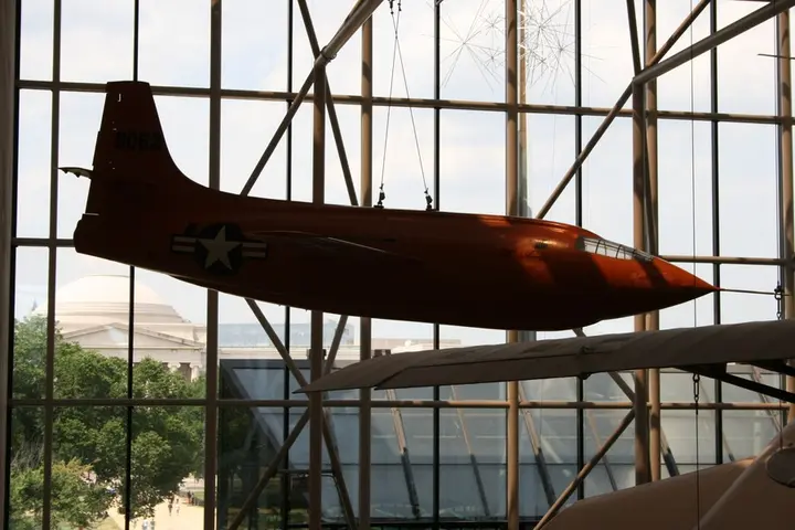 Glamorous Glennis hanging at the National Air and Space Museum in Washington, D.C.