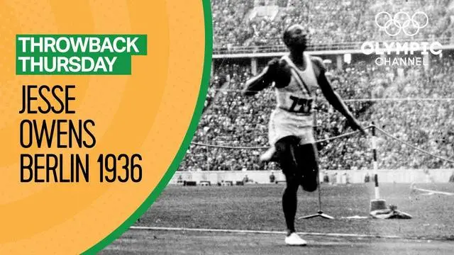 Title frame of the Olympic Channel’s “Jesse Owens’ Historic Wins at the Berlin 1936 Olympics” (YouTube thumbnail)