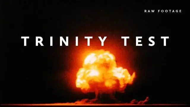 Title frame of The National WWII Museum's raw footage of the Trinity test.