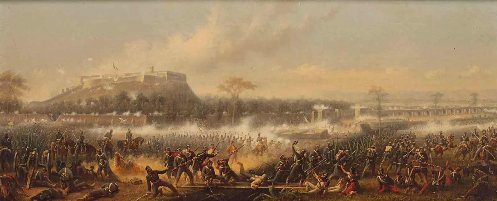 The storming of Chapultepec, painted by James Walker, who served as an interpreter with Scott’s army (c. 1857).