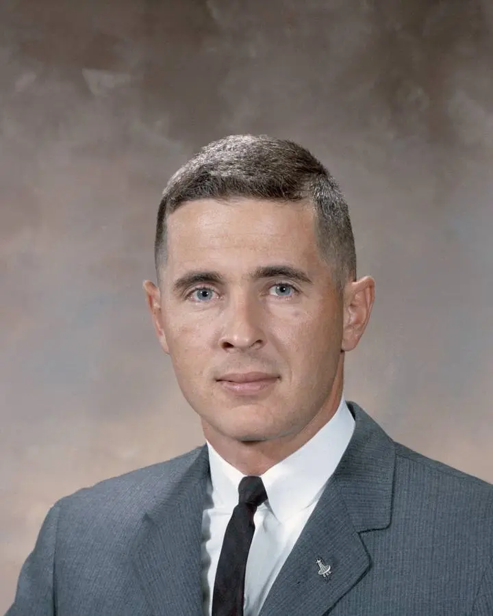 Bill Anders, Apollo 8 lunar module pilot, in his official NASA portrait, 1964 (S64-31555)