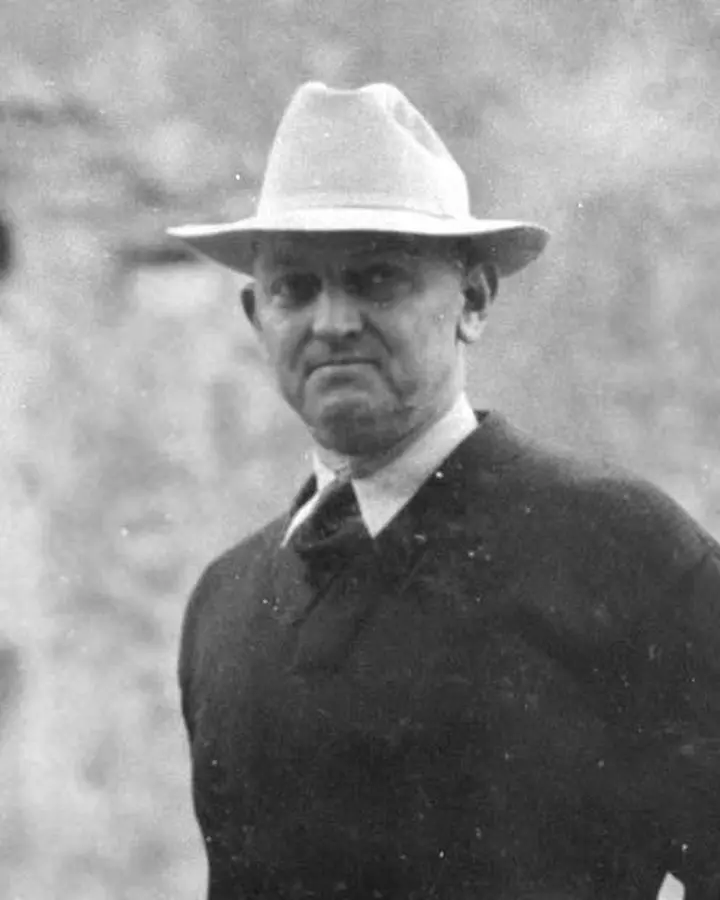 Frank T. Crowe, general superintendent for Six Companies Inc., at the dam site, 1935