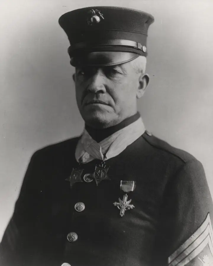 Dan Daly, wearing his two Medals of Honor and the Distinguished Service Cross