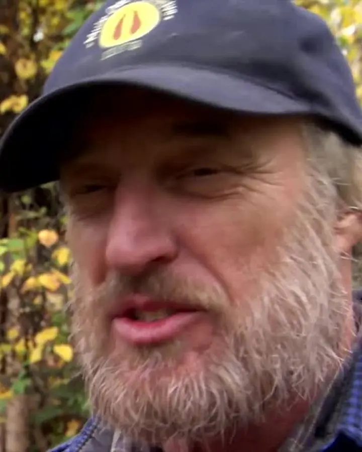 Ken Deardorff, America's last homesteader, at his Stony River claim in Alaska, from a National Park Service film.