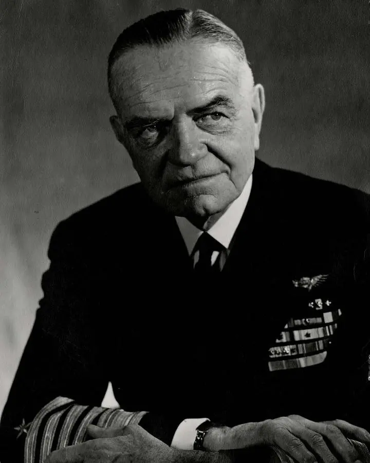 Fleet Admiral William F. Halsey Jr., official portrait from his service record.