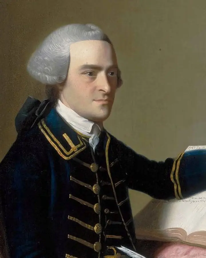 John Hancock, President of Congress and first to sign, painted by John Singleton Copley in 1765.