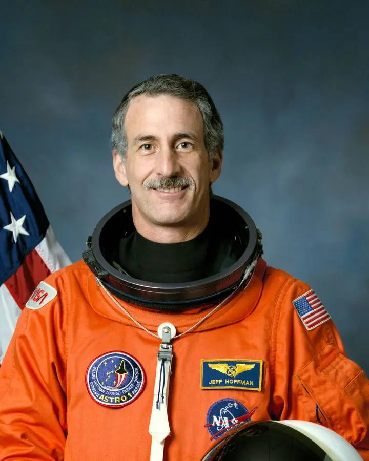 Official NASA portrait of astronaut Jeffrey A. Hoffman, 5 April 1990 (S90-34031).