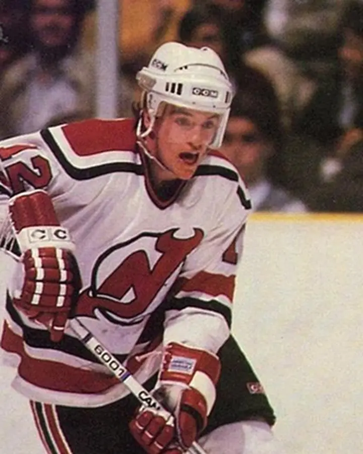 Mark Johnson with the New Jersey Devils, 1985