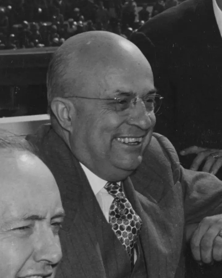 Henry J. Kaiser at Oregon Shipbuilding during President Roosevelt’s visit, September 1942.