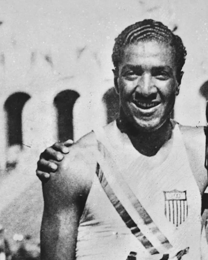 Ralph Metcalfe at the Los Angeles Olympics, 1932
