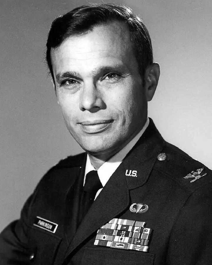 Col. Bradford Parkinson, U.S. Air Force, in his official photograph of July 1977.