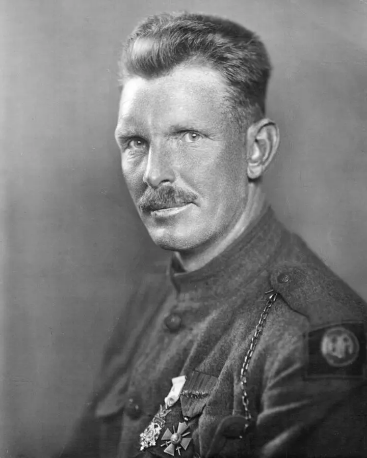 Sgt. Alvin C. York wearing his Medal of Honor, 1919