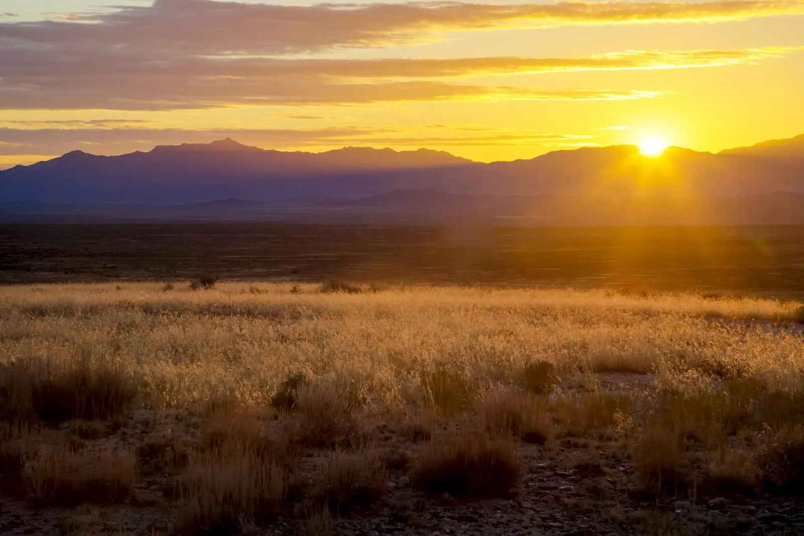 Sunrise over the Pony Express National Historic Trail in Utah, October 2016.