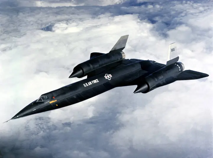 A CIA A-12, the single-seat forerunner of the SR-71, above the clouds.