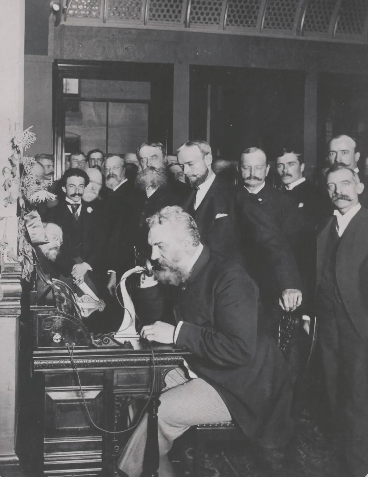 Bell places the first call on the new long-distance line from New York to Chicago, 18 October 1892.